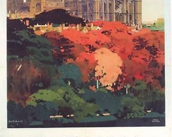 1960/'s British Rail Liverpool Cathedral Railway Poster A3 Print