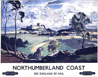 Vintage British Rail Burnham on Crouch Railway Poster A3//A2//A1 Print