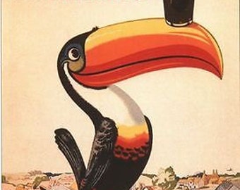 Vintage Guinness Advertisement Ostrich Poster A3//A2//A1 Print