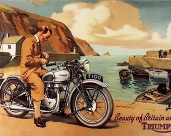 A2 Print 1950/'s Brasso Advertising Poster A3