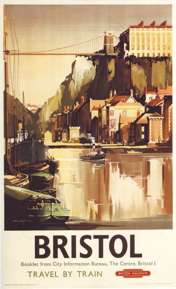 Old Travel Poster reproduction Bristol