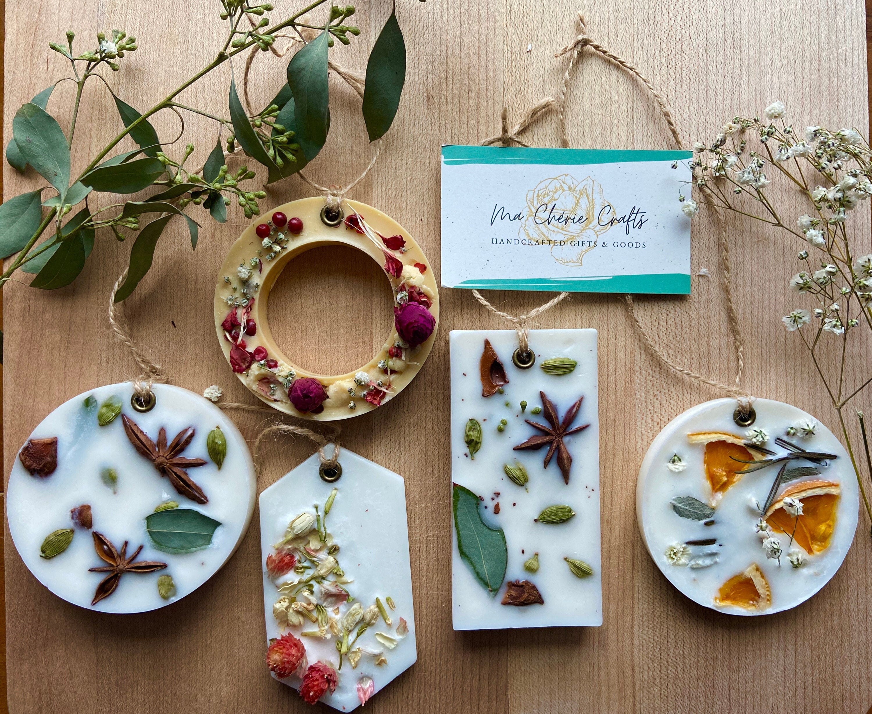 Soy Wax Melt Dried Flower Sachets | CHOOSE YOUR SCENT | Custom Shape …