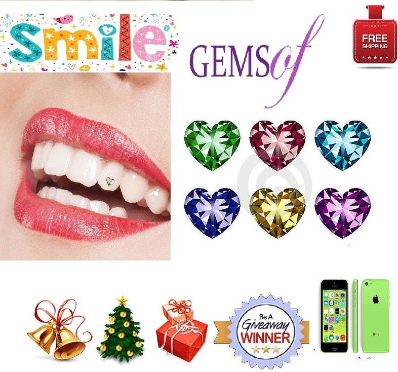 Tooth jewels crystal tooth gems kit heart shaped temporary Etsy