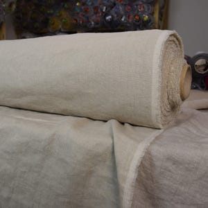 Linen-wool 85/15% fabric Magna Natural 175gsm. The color of not dyed flax. Washed and softened. Middle weigh. Temporarily OUT OF STOCK.