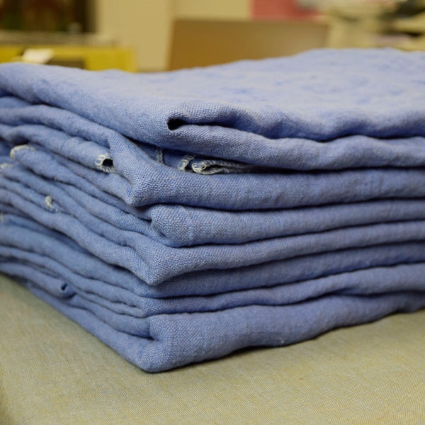 REMNANTS SALE!!! 100% linen fabric Julia Persian Jawel 210gsm(6.20 oz/yd2). Pantone 17-3934. Rich, deep, jewel-toned shade of blue-purple.