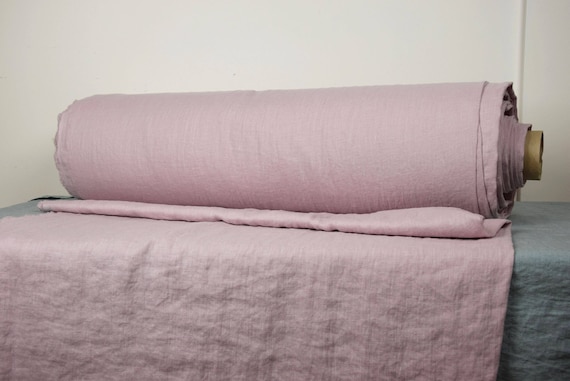 Linen Fabric "Gloria Dogwood Pink" 200gsm (6oz/yd2). 100% Pure Linen. Dusky Rose. Softened. Perfect for Summer Sewing. IN STOCK.