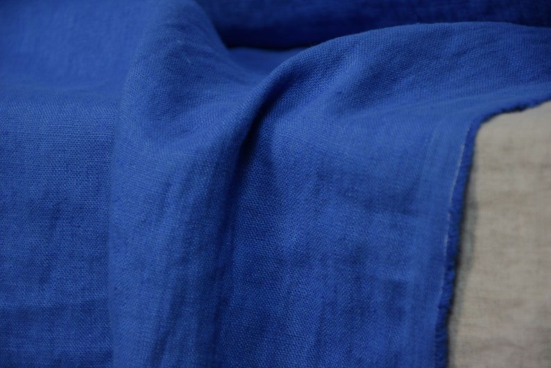 Pure linen fabric Gloria Classic Blue from LINENGRAPHY. Middle weight, dense, not sheer, plain.  Classic Blue is elegant in its simplicity, deep and saturated sky blue color. Aesthetic, strong and durable.
Natural, organic, eco-friendly, antistatic.