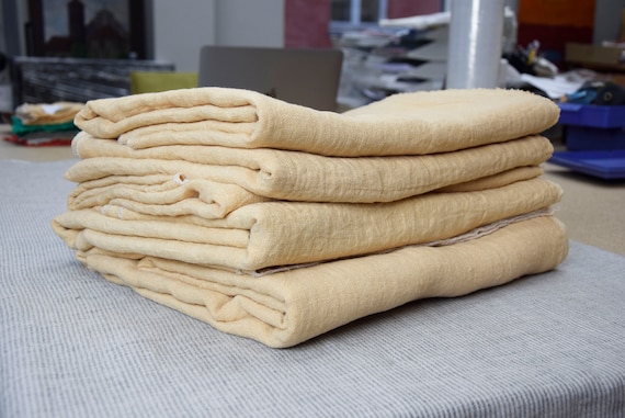 REMNANTS SALE!!! 100% linen fabric Julia Tender Peach 210gsm(6.20 oz/yd2). Pantone 12-0912 a warm, delicate shade of peach.