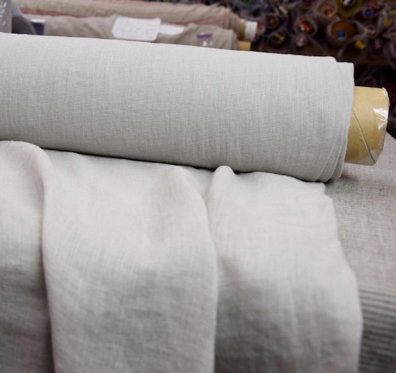 Sheer Fabric - "Serena Light Gray", Very Thin Lightweight 95gsm, 100% Pure Linen, Soft, Delicate & Pre-Shrunk, Elegant, Natural, IN STOCK!