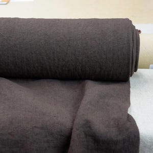 プレミアム リネン生地 - Nata Brunette Brown 250gsm (7.3 オンス)、柔らかく、ウォッシュ加工され、耐久性があり、高品質。在庫あり!