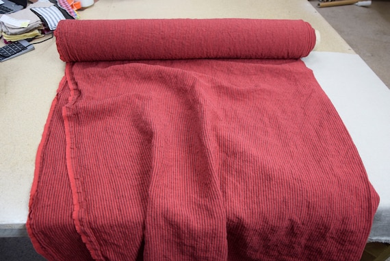 100% Pure Linen Fabric - Elba Collection - Cherry Tomato Red