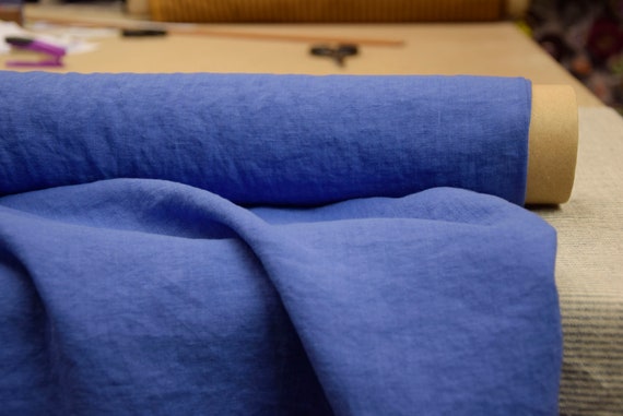 Pure 100% linen fabric "Augusta Violet Storm" 170gsm (5oz/yd2). Pantone 18-3944 Violet Storm. Temporarily OUT OF STOCK.