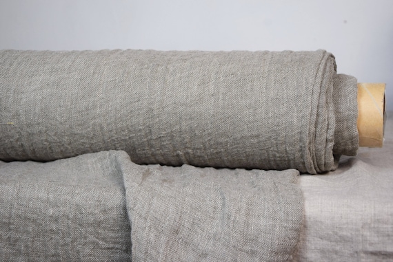 Linen fabric "Pura Natural". Thin semi-sheer gauze. 100% linen 110gsm. Undyed flax. Washed-softened. Temporarily OUT OF STOCK.