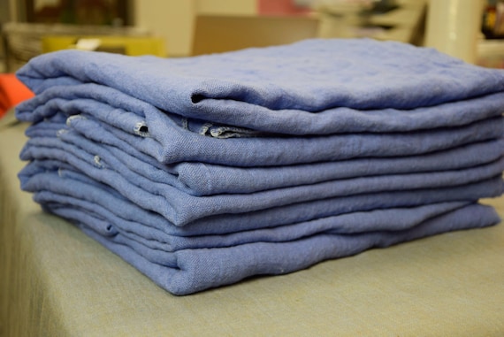 REMNANTS SALE!!! 100% linen fabric Julia Persian Jawel 210gsm(6.20 oz/yd2). Pantone 17-3934. Rich, deep, jewel-toned shade of blue-purple.