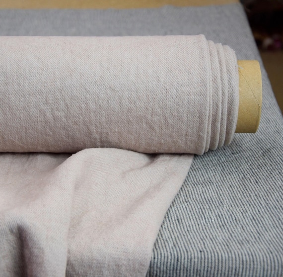 Luxurious Heavy Linen Fabric "Ramona Dark Beige", 460gsm (13.6oz), Natural Texture, Elegant Greige Color, Eco-Friendly Upholstery, IN STOCK!