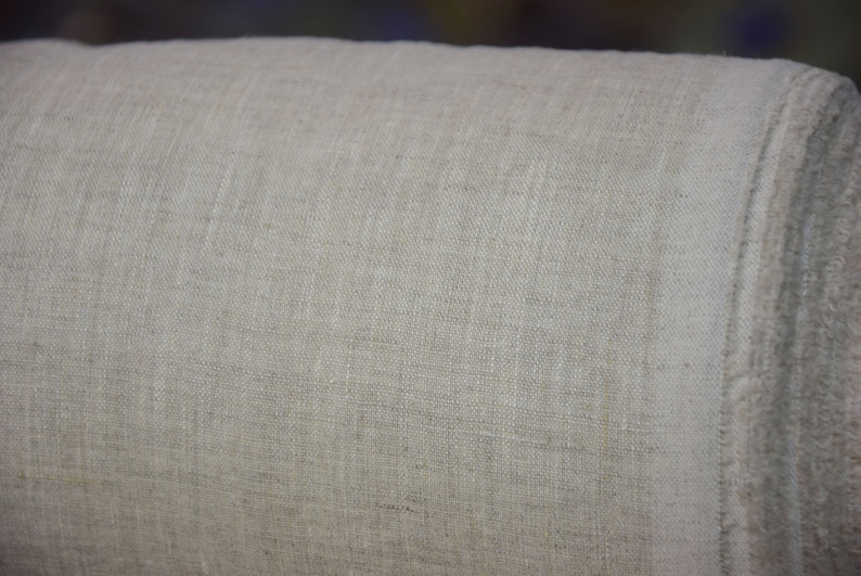 Pre-washed Pure linen fabric Aura Beige Melange 125gsm softened. Pale gray melange made from white and not dyed flax