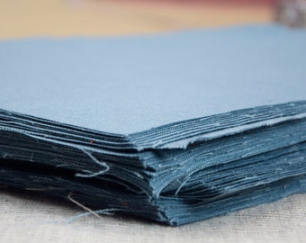 OFFCUTS SALE!!! 100% linen blue-gray fabric, densely woven 260gsm(7.8oz/yd2). Unwashed. Blue-grey linen canvas.