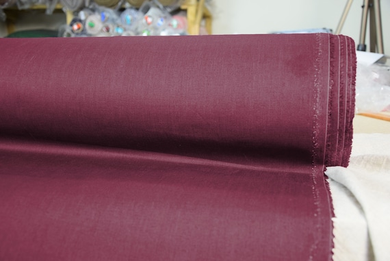 100% linen fabric "Gloria Water-Pro Burgundy" 245gsm. Water&mud repellent, waterproof, water-resistant, waxed. OUT OF STOCK!