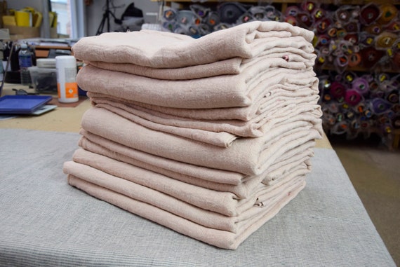 REMNANTS SALE!!! 100% linen fabric Julia Bleached Sand 210gsm(6.20oz/yd2). Pantone 13-1008 light shade gray-brown slightly yellow-orange hue