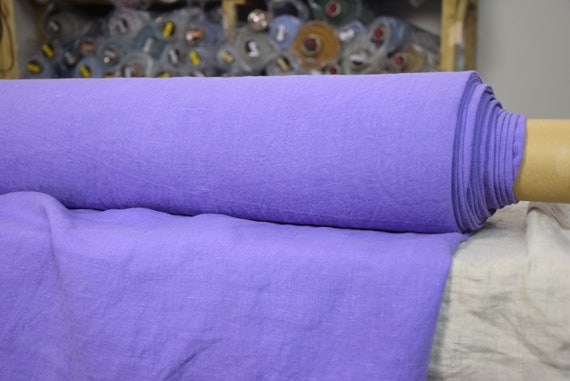 CUSTOM DYEING of linen fabrics. Color: Iris Bloom. 100% linen, different weights 110-260gsm (3.20-7.70oz/yd2)