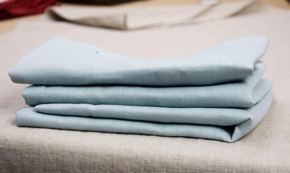 REMNANTS SALE!!! 100% linen fabric Gloria Bluish 190gsm(5.8oz/yd2). Pale blue, light blue. Offcuts. Discout. High quality linen.