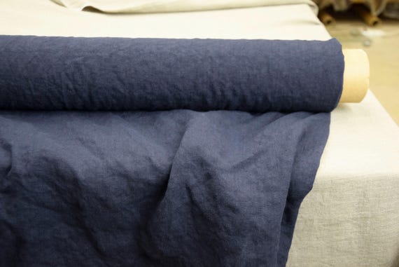 100% linen fabric "Gloria Graystone" 200gr/m2 (6oz/yd2). Pantone 19-3915 color. Dark Grey. Dark Gray Linen. Temporarily OUT OF STOCK.