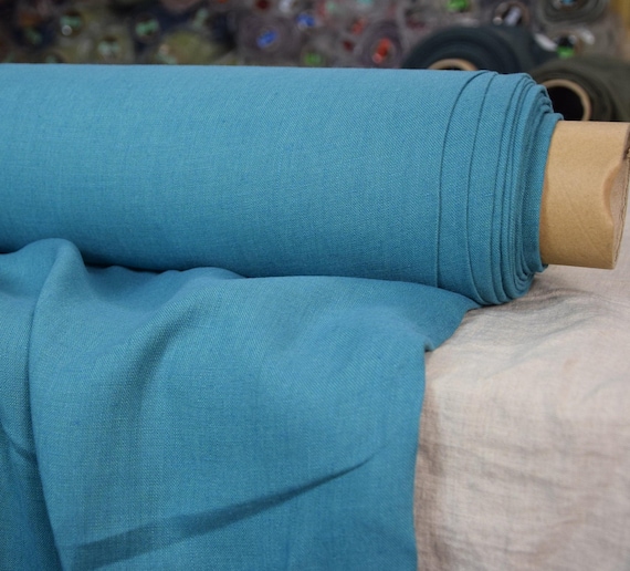 Linen Fabric - "Gloria Blue Lagoon", 190gsm, Vivid Blue Shade, High Quality, Soft Linen, Gorgeous Texture, Perfect for Sewing, OUT OF STOCK!