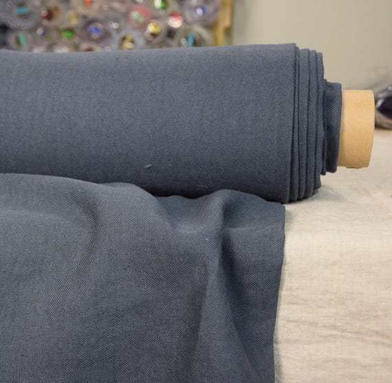 100% linen fabric Udana Blue Shadow 340gsm. Washed/Pre-shrunk. Eco-friendly material. Temporarily OUT OF STOCK.