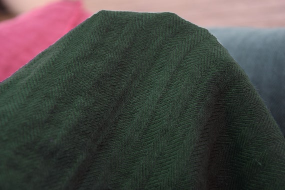 Temporarily OUT OF STOCK. Pure 100% Linen Fabric Sigma Dark Green
