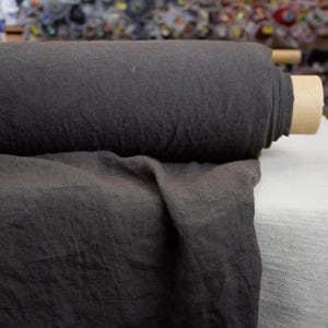 Linen Fabric - &quot;Gloria Dark Taupe&quot;, 100% Pure, 200gsm (5.9oz), Temporarily Out of Stock, Premium Quality!