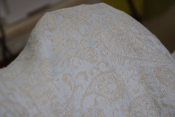 Luxurious Linen Fabric "Nora Light Blue Paisley", Softened Washed Pure Linen, 260gsm (7.7oz), Elegant Drapey Texture, Pre-Shrunk, IN STOCK!