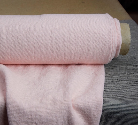 Upholstery Pink Linen Fabric - "Ramona Pearl Blush", Heavyweight 460gsm (13.6oz), 100% Pure Linen, Eco-Friendly, Ready to Ship! IN STOCK!