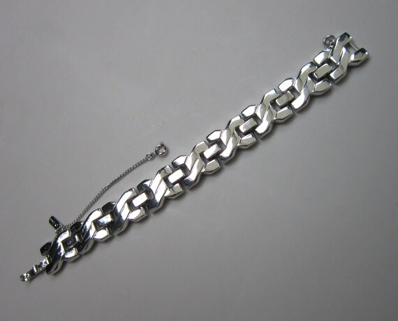 Vintage Monet Silver Bracelet With 
