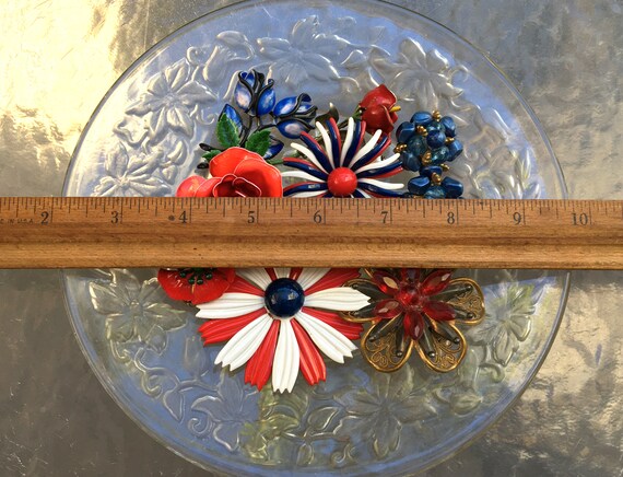 Red White and Blue 8 piece jewelry lot - image 4