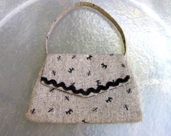 Cute signed La-Di-Da handmade purse featuring Scottish Terriers