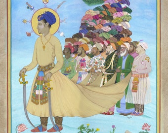 Bandi Chhor (art print) "Guru Hargobind & the 52 princes"