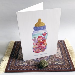 Nutrition du nouveau-né (carte de vœux 5 » x 7 »)