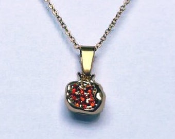 Pomegranate Pendant and Chain