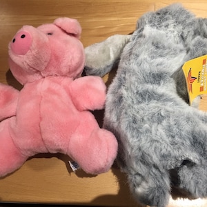 Rare Vintage 1980s Country Critter Rabbit & Kitten Swib Pig Puppets