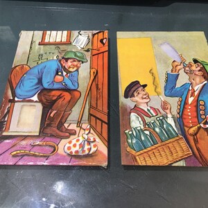 Vintage late jaren 1950 begin jaren 1960 nieuwheid drinken toilet fles zand kaart Japan collectible Comic cartoon