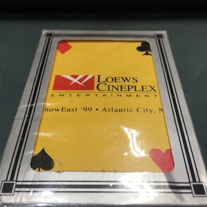 1999 Promo Loews Cineplex Entertainment Playing Cards Deck of Cards de ShowEast 1999 à Atlantic City New Jersey Vintage Collectible