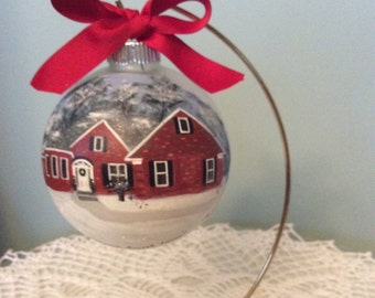 Hand Painted 3.25" Custom House Ornament