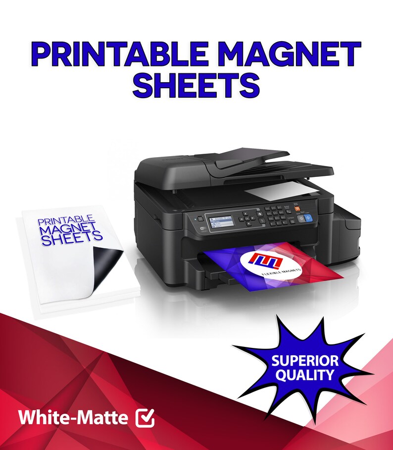 10 Sheets of Glossy Inkjet Printable Magnetic Paper 8.5/" x 11/" New Free Shippi