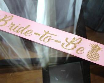 Custom bridal sash