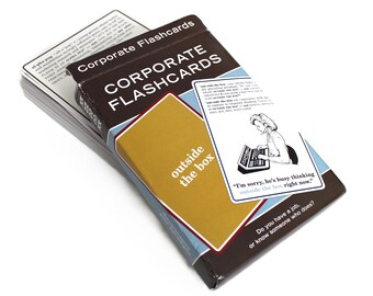 Corporate Buzzword Flashcards: Definitions, Pronunciations, Illustrations (7"x5")