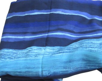 5+ Yards Abstract Blue Fabric synthetic