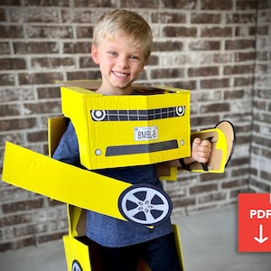 Template for Transforming Car Costume for Kids Halloween Costume