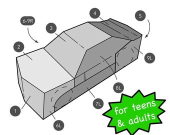 Template for Transforming Car Costume for Teens and Adults Inspired by Bumblebee Transformer Costume