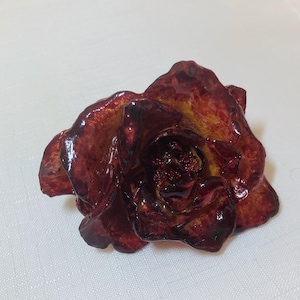 Red Rose Brooch - Real Flower Jewelry
