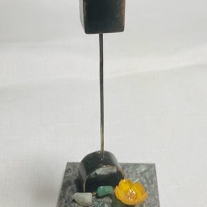 Pot du bonheur - Véritable sculpture/objet en fleurs